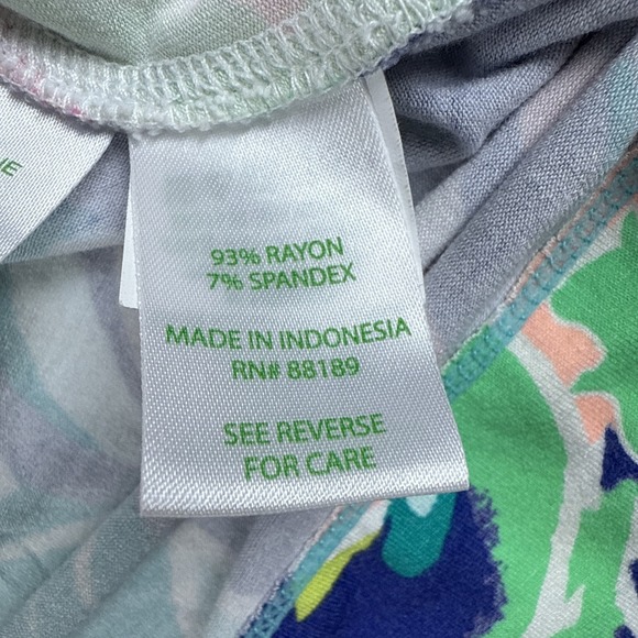 Lilly Pulitzer Tunic Top Womens M Floral Print Rayon Blend Blouse Colorful - Picture 5 of 5